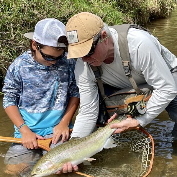 Kid trout with mike